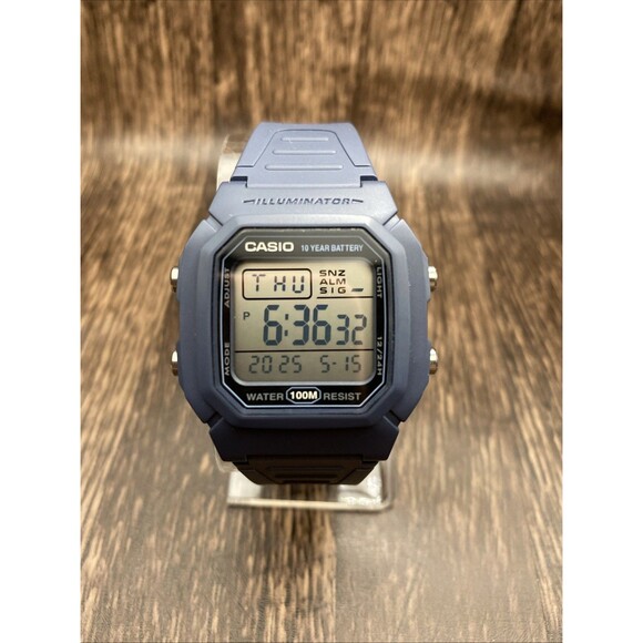 Casio W800H-2AV, Chronograph Watch, 100 Meter, Alarm, Date Slate Blue - Picture 1 of 12